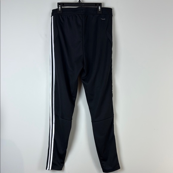 Adidas Women's Black and White Slim Fit Joggers with Iconic Stripes Size Medium - Picture 2 of 8